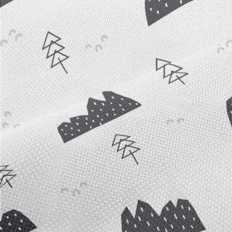 Lovely Winter Snow Mountains Performance Linen