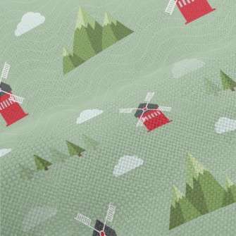 Cute Farm Windmill Performance Linen