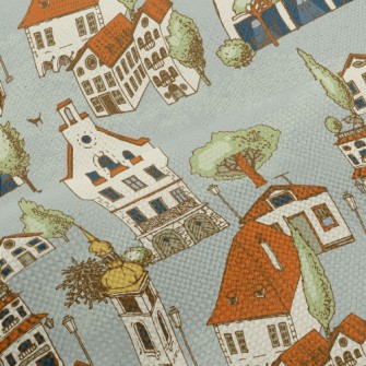 Hand Drawn Beautiful Town Performance Linen