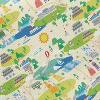 South Korea Tourist Map Twill