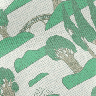 Green Trees Island Standard Corduroy
