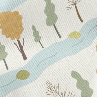 Autumn Forest And River Standard Corduroy