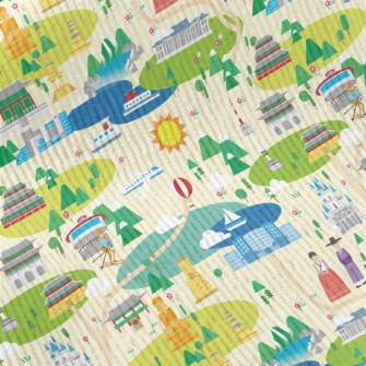 South Korea Tourist Map Standard Corduroy