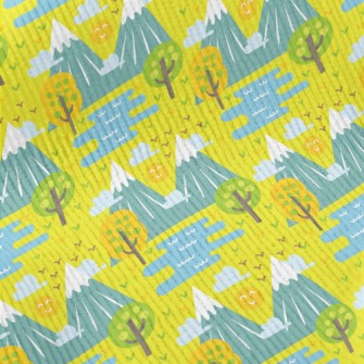 Cute Cartoon Mountains Standard Corduroy
