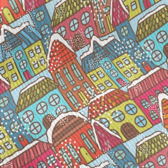 Colorful House Standard Corduroy