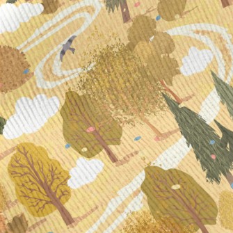 Hand Drawn Summer Forest Standard Corduroy