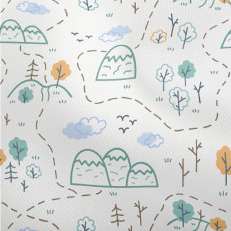Hills And Trees Graffiti Dobby