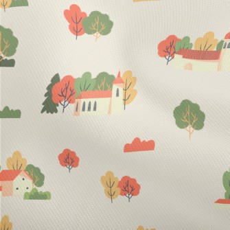 Hand Drawn Autumn Town Dobby