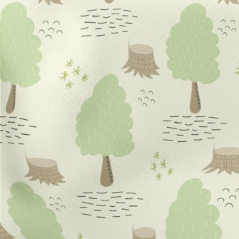 Hand Drawn Cartoon Forest Stretch Ponte