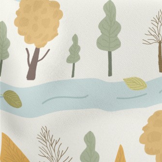 Autumn Forest And River Stretch Ponte