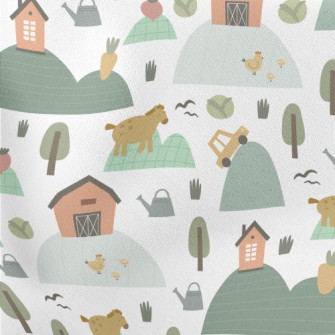 Cartoon Alpine Ranch Stretch Ponte