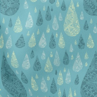 Ethnic Pattern Water Drops Stretch Ponte