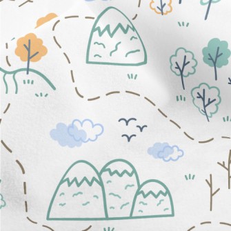 Hills And Trees Graffiti Micro Fleece