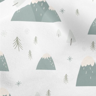 Winter Hills And Woods Micro Fleece