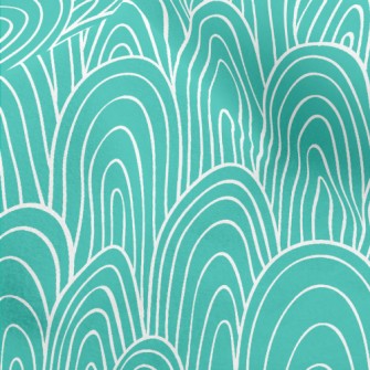 Artistic Hand Drawn Hills Micro Fleece