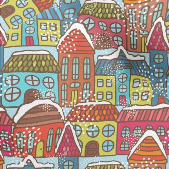 Colorful House Micro Fleece