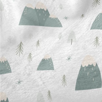 Winter Hills And Woods Minky