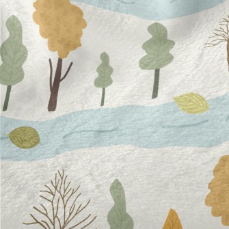 Autumn Forest And River Minky