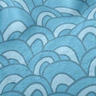 Hand Drawn Cute Waves Minky