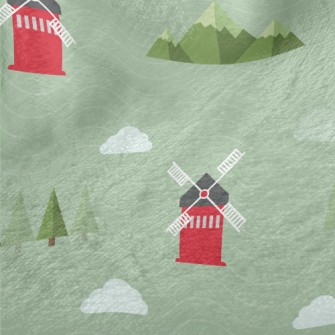 Cute Farm Windmill Minky
