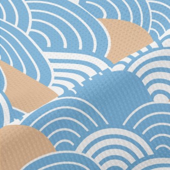 Japanese Wave Pattern Piqué