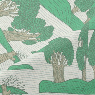 Green Trees Island Piqué