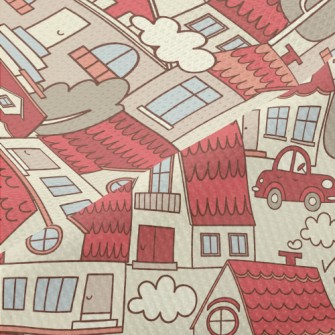 Red Roof Town Piqué