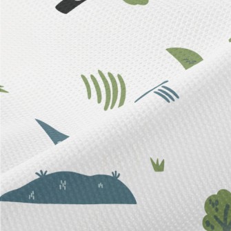 Lovely Hills And Forests Piqué