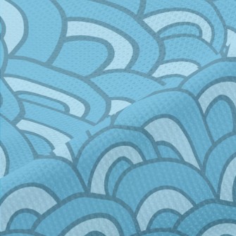 Hand Drawn Cute Waves Piqué