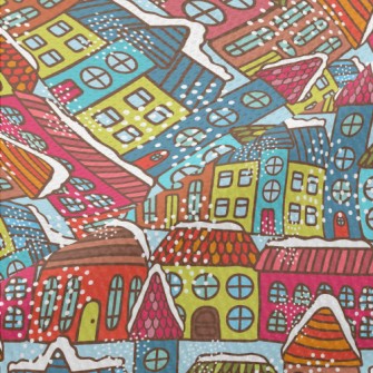 Colorful House Piqué