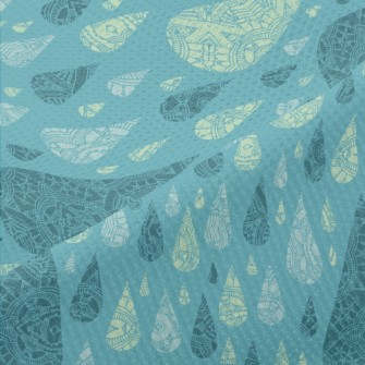 Ethnic Pattern Water Drops Piqué