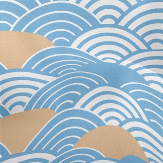 Japanese Wave Pattern Lightweight Performance Linen