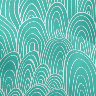 Artistic Hand Drawn Hills Lightweight Performance Linen
