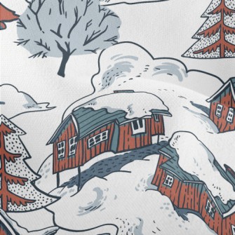 Winter Red Cottage Lightweight Performance Linen