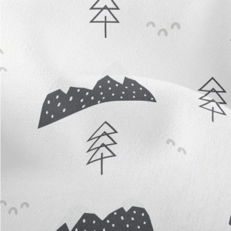 Lovely Winter Snow Mountains Lightweight Performance Linen