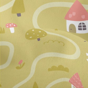 Lovely Medieval Countryside Lightweight Performance Linen
