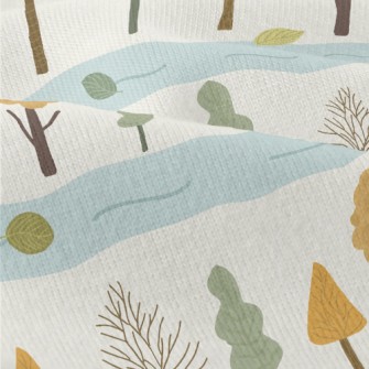 Autumn Forest And River Modern Jersey