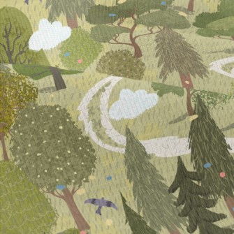 Hand Drawn Beautiful Forest Modern Jersey