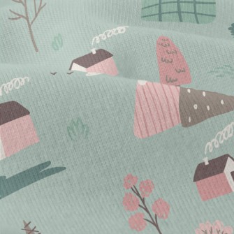 Hand Drawn Country Cottage Modern Jersey