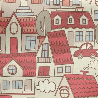 Red Roof Town Jersey Backed Fleece