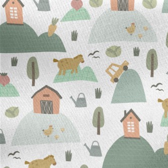 Cartoon Alpine Ranch Jersey Backed Fleece
