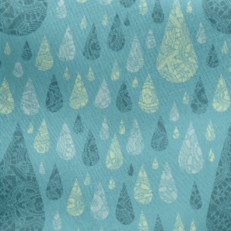 Ethnic Pattern Water Drops Jersey Backed Fleece