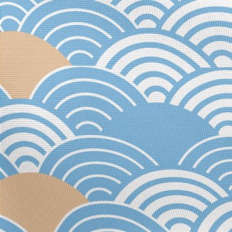 Japanese Wave Pattern Pongee
