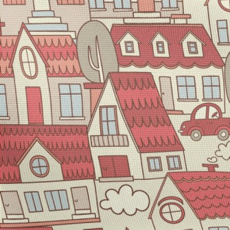 Red Roof Town Pongee