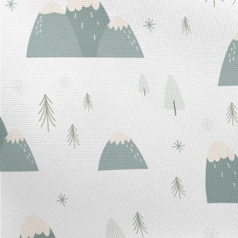 Winter Hills And Woods Pongee