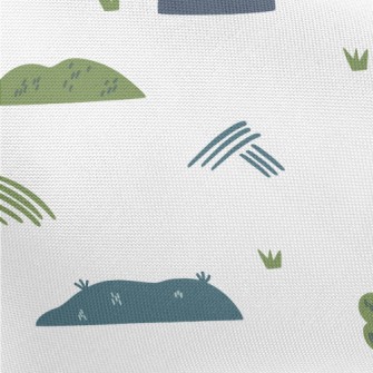Lovely Hills And Forests Pongee