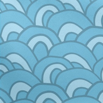 Hand Drawn Cute Waves Pongee