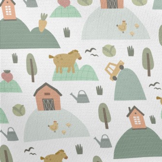 Cartoon Alpine Ranch Pongee