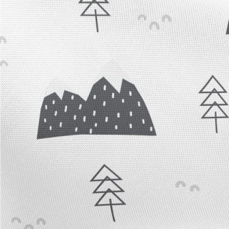 Lovely Winter Snow Mountains Pongee