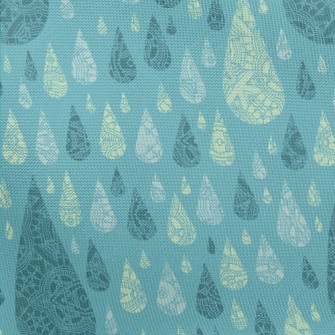 Ethnic Pattern Water Drops Pongee